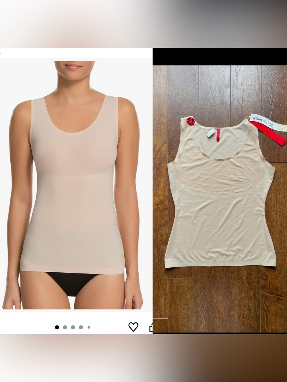 NWT XL Spanx Thin-Stincts Stomach Flattening No Back Fat Nude Slimming Tank Top